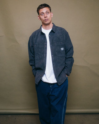 Man wearing Cobra Over Shirt in Coal