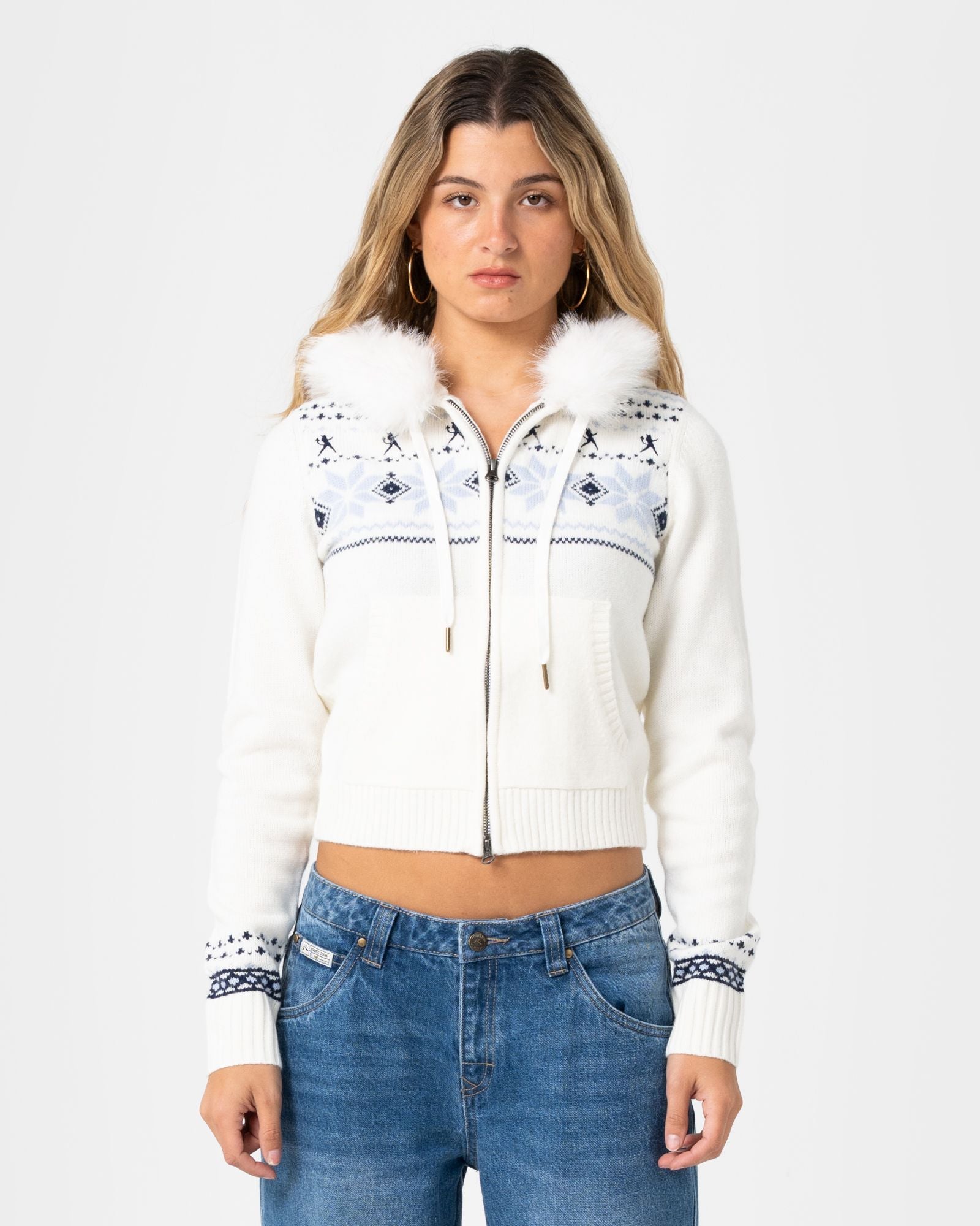 Rusty | Yah Yah Fur Zip Through Knit Hoodie – Rusty Australia