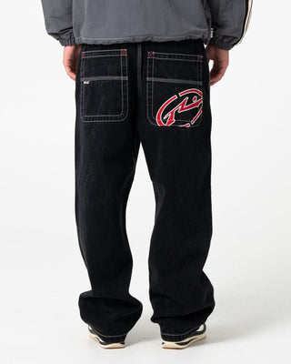 Man wearing Turbo Baggy Jean in Black Out