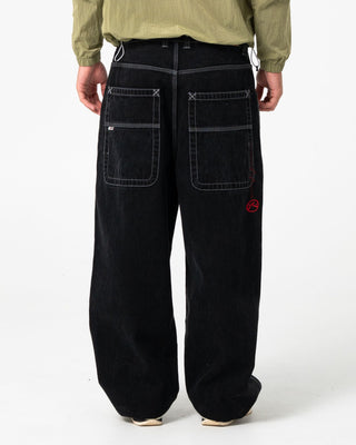Man wearing Yowie Extra Baggy Jean in Black Out