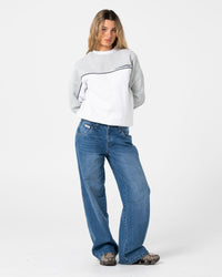 Polar Popped Panelled Crew Fleece