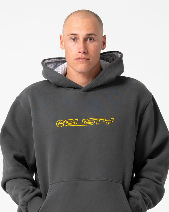 man-wearing-outliner-hooded-fleece-in-carbon