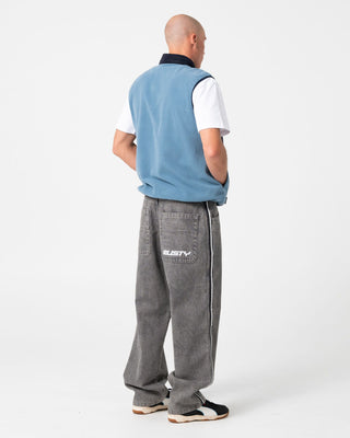 Man wearing Phantom Polar Fleece Vest in Navy Blue