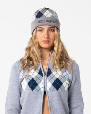 Womens Clued In Reversible Beanie in Grey Marle