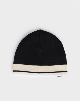 Womens White Lines Reversible Beanie in Multi