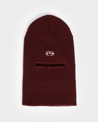 Mens Undercover Balaclava Beanie in Burgundy