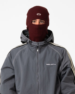 Mens Undercover Balaclava Beanie in Burgundy