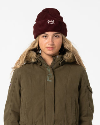 Mens Undercover Balaclava Beanie in Burgundy