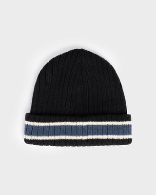 Mens Dead Bones Reversible Beanie in Black