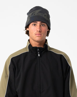 Mens Vortex Reversible Beanie in Abbey Stone