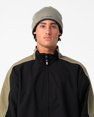 Mens Vortex Reversible Beanie in Abbey Stone