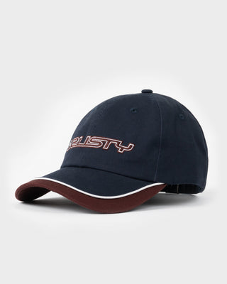Mens Flip Daddy Panel Dad Cap in Navy Blue