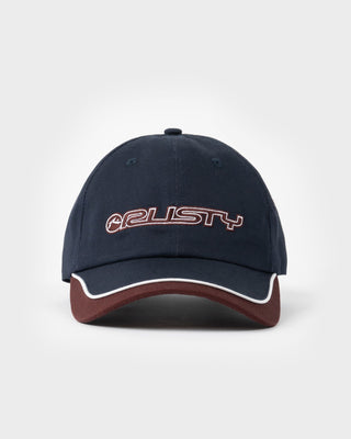 Mens Flip Daddy Panel Dad Cap in Navy Blue