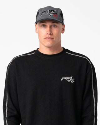 Mens Grif Graf Mid 90s Cap in Washed Black
