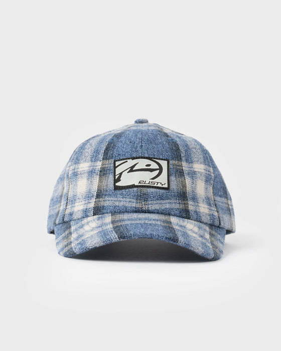 mens-cobra-plaid-6-panel-cap-in-royal-blue