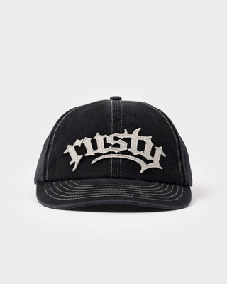 Mens Field Gothic Dirtbag 6 Panel Cap in Black