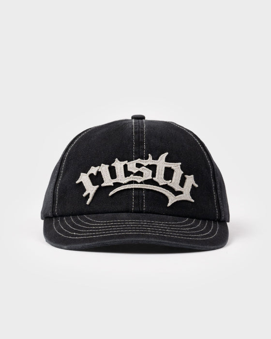 mens-field-gothic-dirtbag-6-panel-cap-in-black