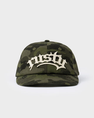 Mens Field Gothic Dirtbag 6 Panel Cap in Camo