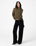 Ultra Furry Hooded Bomber Jacket