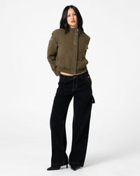 Ultra Furry Hooded Bomber Jacket
