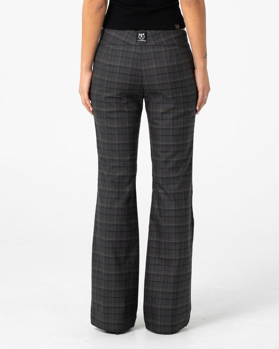 woman-wearing-plaid-mummy-low-rise-suit-pant-in-carbon-plaid