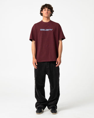 Man wearing Flip Daddy Cord Pant in Coal