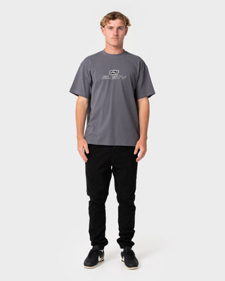 Man wearing Hook Out Elastic Pant in Black