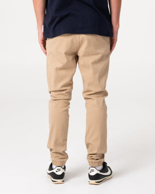 Man wearing Hook Out Elastic Pant in Khaki