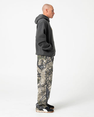 Man wearing Commando Cargo Pant in Grey Camo