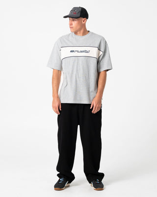 Man wearing Gainer Baggy Track Pant in Black