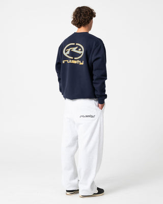 Man wearing Gainer Baggy Track Pant in Ecru Marle