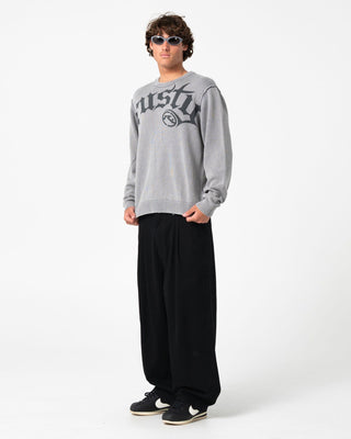 Man wearing Enigma Pleated Pant in Black