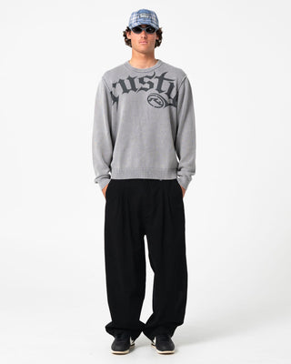 Man wearing Enigma Pleated Pant in Black
