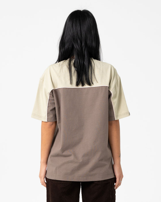 woman-wearing-polar-popped-oversize-tee-in-khaki