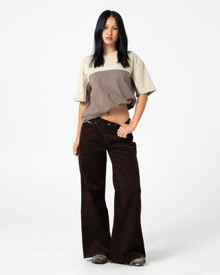 Woman wearing Polar Popped Oversize Tee in Khaki