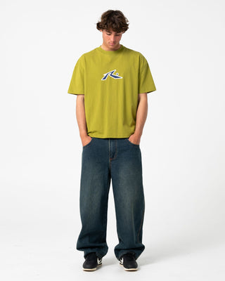 Man wearing Razor Short Sleeve Tee in Sublime Green