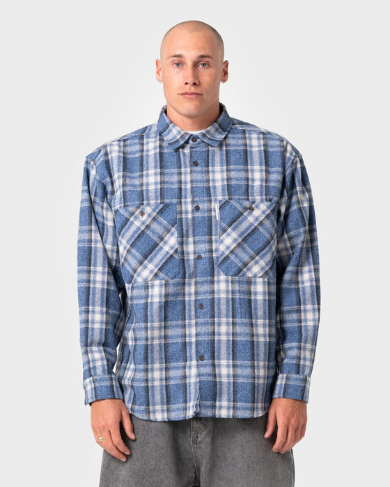 man-wearing-cobra-flannel-long-sleeve-shirt-in-royal-blue