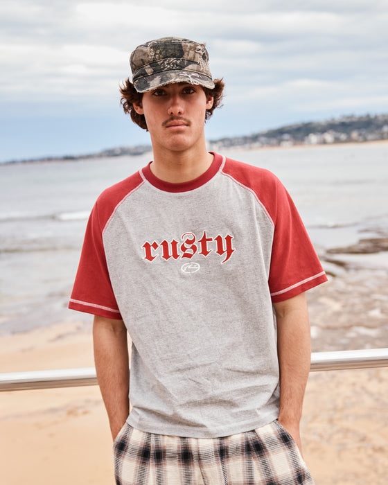 man-wearing-decoy-short-sleeve-tee-in-grey-marle-2