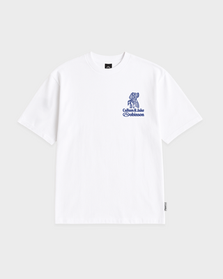 Man wearing Callum & Jake Fundraiser Tee in White