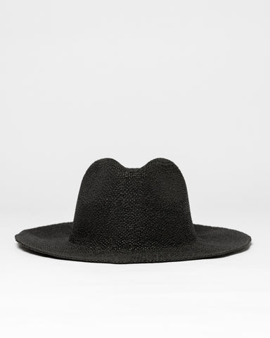Mens Dean Crushable Straw Hat in Black