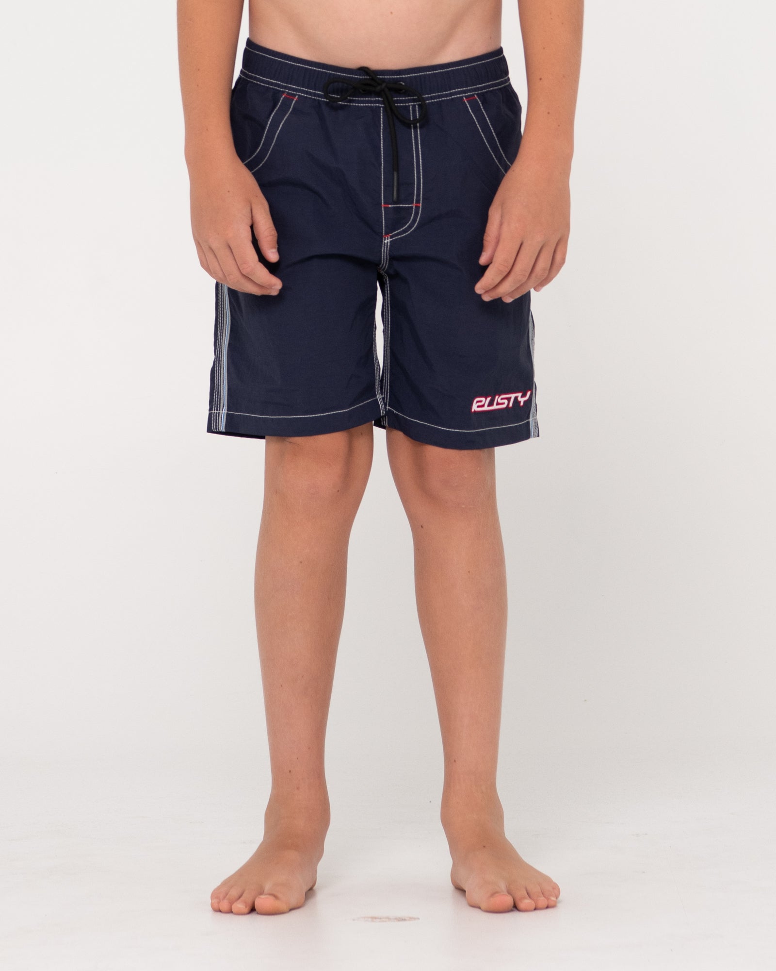 Flip Daddy Boardshort Boys Navy Blue Rusty Australia