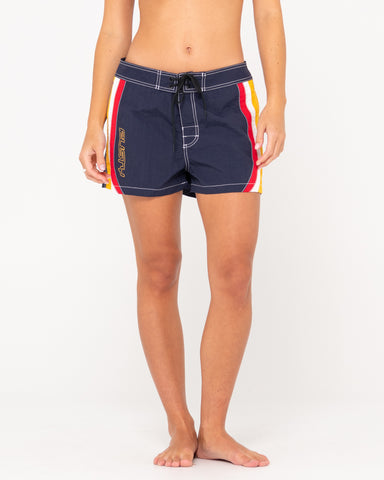 Woman wearing Pipeline Board Short in Navy Blue