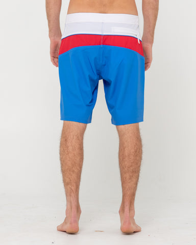 Man wearing Chop Suey Boardshort in Blue