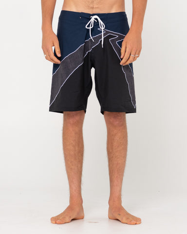 Man wearing Illusion Boardshort in Black