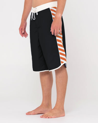 Man wearing Mike N Ike Fixed Boardshort in Black