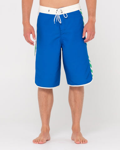 Man wearing Mike N Ike Fixed Boardshort in Royal Blue