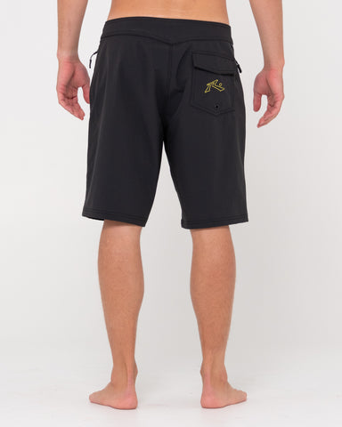 Man wearing Everywhere Hybrid Short in Black