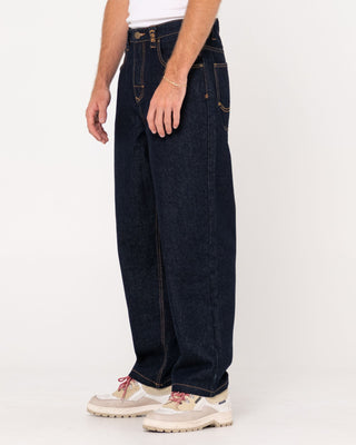 Man wearing Lucifer Loose Lucky - Raw Dawg Blue in Raw Dawg Blue