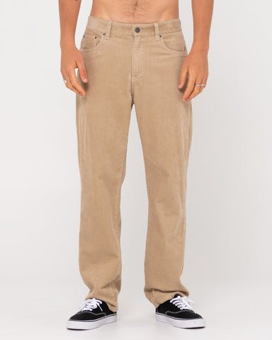 Man wearing Rifts 5 Pkt Pant in Light Fennel