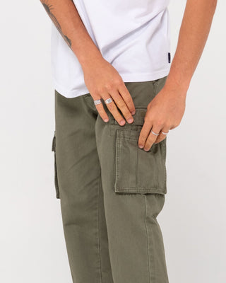 Man wearing Manila Cargo Pant in Army Green